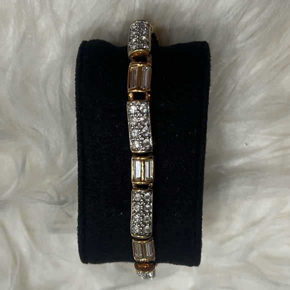 Vintage Swarovski Swan Baguette Bracelett - Picture 4 of 7